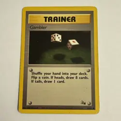 GAMBLER - 60/62 - Fossil - Pokemon Card - Unlimited - Image 1