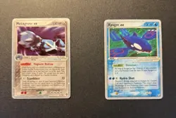 Pokemon EX Holo Lot - Kyogre ex & Metagross ex - Vintage Played Cards - Image 1