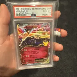 2021 POKEMON CELEBRATIONS CLASSIC COLL #97 XERNEAS EX PSA 10 - Image 1