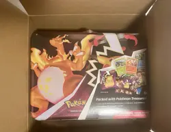 Pokemon TCG Charizard Collectors Treasure Chest Lunch Box Tin - Image 1