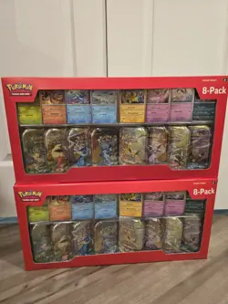 Costco Pokemon Prismatic 8 Mini Tin Collection ( With Promo) - Lot of 2 - Sealed - Image 1