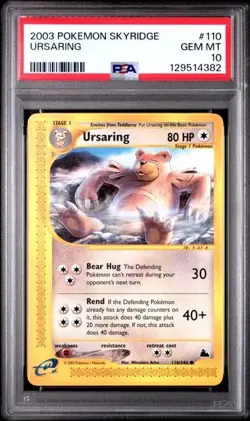 PSA 10 URSARING 110 SKYRIDGE POKEMON GEM MINT - Image 1
