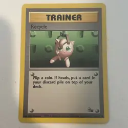 Pokemon TCG Recycle 61/62 - Fossil Set - Regular 1st Edition Common LP/NM - Image 1