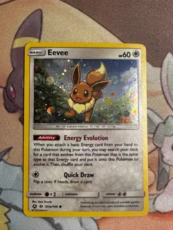 Pokemon Eevee 101a/149 Sun & Moon Cosmos Holo Rare SWIRL Near Mint - Image 2