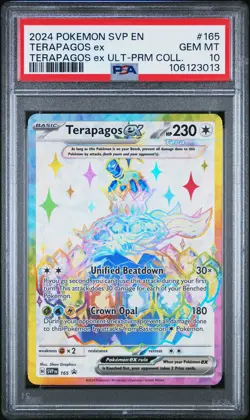 2024 POKEMON SVP EN-SV BLACK STAR PROMO #165 TERAPAGOS EX PSA 10 - Image 1