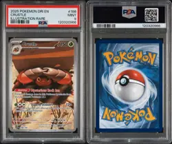2025 POKEMON DRI EN-DESTINED RIVALS ILLUSTRATION RARE #186 CRUSTLE PSA 9 - Image 3