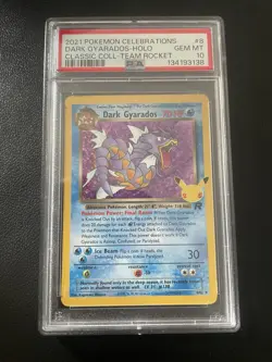2021 Pokemon Celebrations Classic Collection - Dark Gyarados Holo 8/82 PSA 10 - Image 1