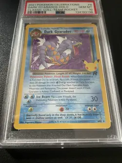 2021 Pokemon Celebrations Classic Collection - Dark Gyarados Holo 8/82 PSA 10 - Image 3