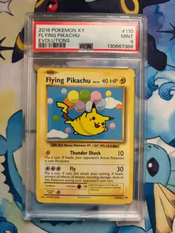 2016 POKEMON XY EVOLUTIONS FLYING PIKACHU #110 PSA 9 - Image 1