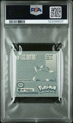 1999 Pokemon Series 1 Stickers Ditto #132 Vintage PSA 6 EX-MT - Image 2