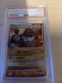 Pokemon Rhyperior LV.X Black Star Promo TCG DP29 PSA 8 - Image 1