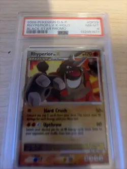Pokemon Rhyperior LV.X Black Star Promo TCG DP29 PSA 8 - Image 2