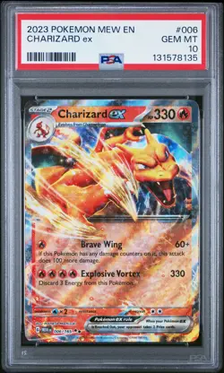 2023 POKEMON MEW EN-151 #006 CHARIZARD EX PSA 10 - Image 1