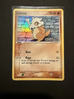 Pokemon TCG 2005 Cubone 60/113 EX Delta Species Reverse Stamped Holo - Image 1