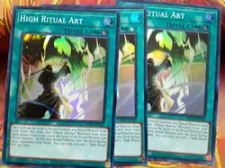 Yugioh High Ritual Art X3 Super MP22-EN162 1st Ed Near Mint Playset - Image 1