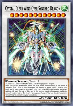 Yugioh SUDA-EN039 - Crystal Clear Wing Over Synchro Dragon - Ultra Rare - Image 1