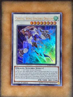Yugioh Crystal Wing Synchro Dragon DUPO-EN068 Ultra Rare 1st Ed NM - Image 1