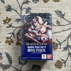 One Piece TCG: Double Pack Set 9 The Azure Sea's Seven - FACTORY SEALED! IN HAND - Image 1