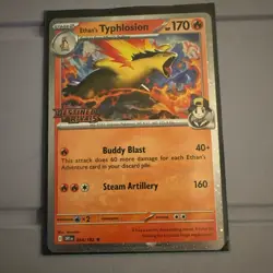 Ethans Typhlosion 034/182 Destined Rivals Stamped Promo Pre Release Pokemon Card - Image 1