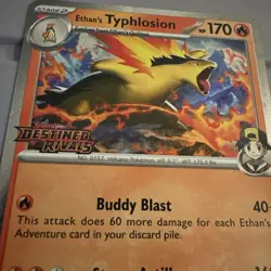 Ethans Typhlosion 034/182 Destined Rivals Stamped Promo Pre Release Pokemon Card - Image 4
