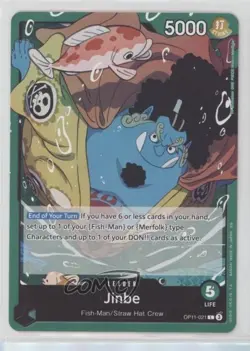 2025 One Piece Card Game: A Fist of Divine Speed OP11 L Jinbe #OP11-021 - Image 1