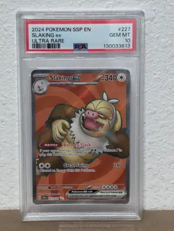 Slaking ex 227/191 SURGING SPARKS Full Art PSA 10 GEM MINT Pokemon Card - Image 1