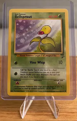 Bellsprout #69 Non-Holographic Pokemon Card Near Mint - 66/130 Base Set 2 - Image 1