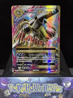 Pokemon Card M Blastoise EX 102/108 XY Evolutions Holo Full Art Rare Played - Image 1