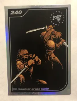 Shadow of the Ninja Limited Run Games Silver Trading Card #240 NM - Free Ship! - Image 1