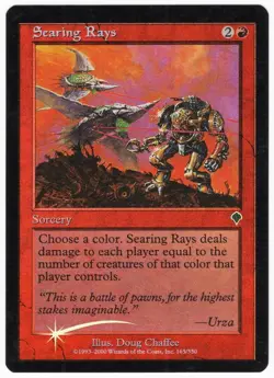 Searing Rays 2000 Invasion FOIL Red Uncommon Sorcery MTG NM AZ1 - Image 1