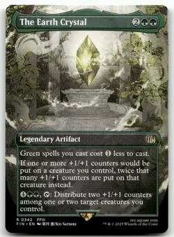 The Earth Crystal (Borderless) #342 MTG Final Fantasy FIN NM X1 - Image 1