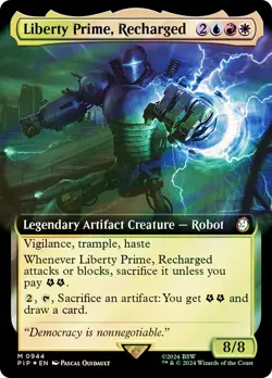 MTG SURGE FOIL Liberty Prime, Recharged - Fallout Commander #944 - Image 1