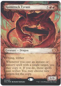 MTG Spinerock Tyrant #0322 Showcase Foil Lorwyn Eclipsed MYTHIC Rare NM IN HAND - Image 1