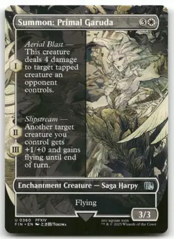 Summon: Primal Garuda (Borderless) #360 MTG Final Fantasy FIN NM X1 - Image 1