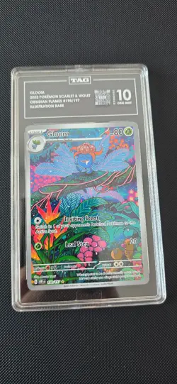 Gloom 198/197 Obsidian Flames IR TAG Graded 10 Gem Mint Pokemon Card - Image 1