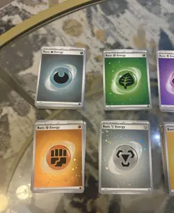 Pokemon 151 Basic Energy Cosmo Holo Energy Lot Of 190 - Image 2
