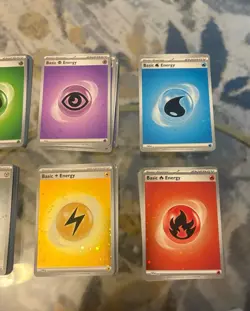Pokemon 151 Basic Energy Cosmo Holo Energy Lot Of 190 - Image 3