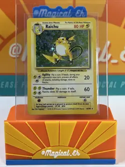 Raichu #14 Holo Rare Pokemon TCG 1999 Base Set Unlimited MP - Image 1