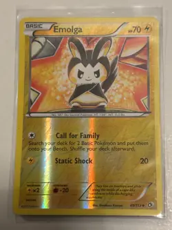 Pokemon TCG NM-M condition Emolga 49/113 Reverse Uncommon Legendary Treasures - Image 1