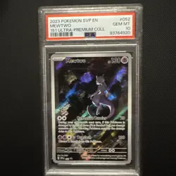 2023 POKEMON SVP EN-SV BLACK STAR PROMO 151 ULTRA-PREM COLL #052 MEWTWO PSA 10 - Image 1