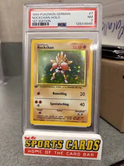 1999 Pokemon German Nockchan-Holo 1st First Edition PSA 7 - Hitmonchan 7/102 - Image 1