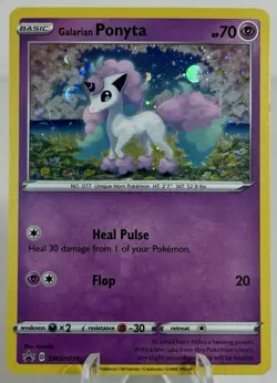 Pokemon TCG Galarian Ponyta SWSH013 Black Star Promo 2020 [NM-VLP] - Image 3
