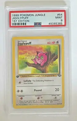 1999 Pokemon Jungle 1st Edition Jigglypuff #54 PSA 9 MINT - Image 1