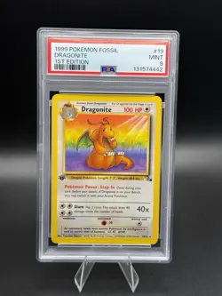 Dragonite 1st First Edition PSA 9 Pokemon 1999 Vintage Fossil Set - Image 1
