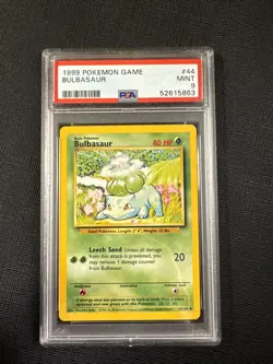 1999 Pokemon Base Set Unlimited Bulbasaur 44/102 PSA 9 MINT - Image 1