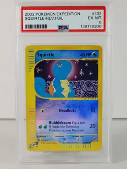 Squirtle - Reverse Holo - Expedition - POKEMON - 132/165 - 2002 - PSA 6 - Image 1