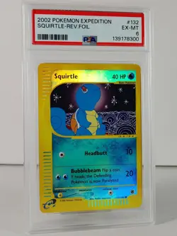 Squirtle - Reverse Holo - Expedition - POKEMON - 132/165 - 2002 - PSA 6 - Image 2