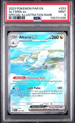 2023 POKEMON PAR EN-PARADOX RIFT SPECIAL ILLUSTRATION RARE #253 ALTARIA EX PSA 9 - Image 1