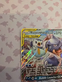 Pokemon Blastoise & Piplup GX Tag Team Cosmic Eclipse 38/236 💧 2019 TCG 💧 - Image 2