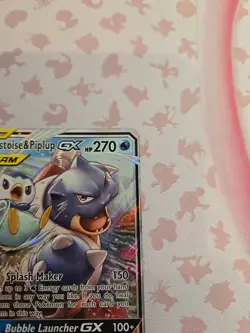 Pokemon Blastoise & Piplup GX Tag Team Cosmic Eclipse 38/236 💧 2019 TCG 💧 - Image 3
